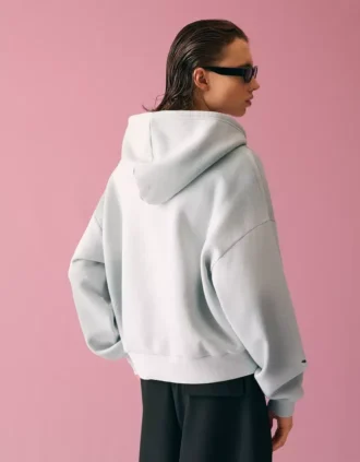 Sweat à capuche court effet délavé – Homme