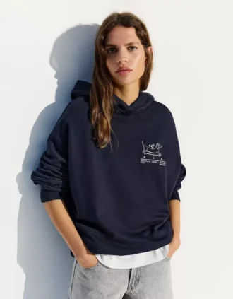 Sweat à capuche imprimé