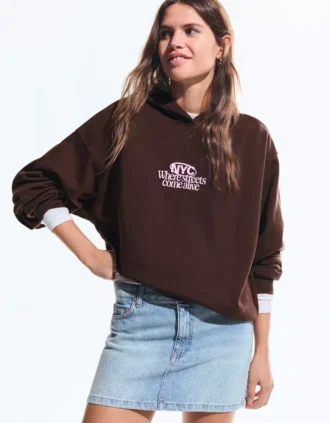 Sweat à capuche imprimé