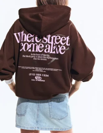 Sweat à capuche imprimé