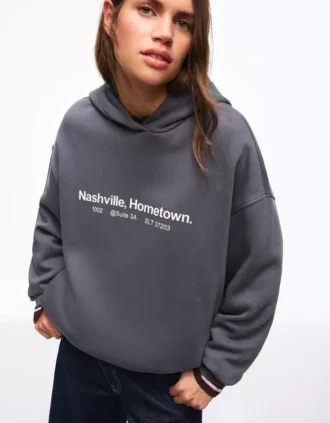 Sweat à capuche imprimé – Tops et bodys