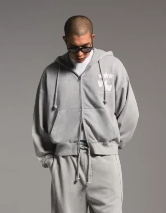 Sweat-shirt Fit à fermeture éclair avec imprimé – Sweats et hoodies