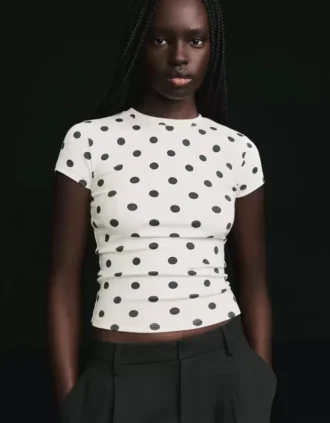 T-shirt à col rond et manches courtes – T-shirts – Femmes