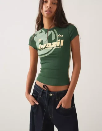 T-shirt à manches courtes avec imprimé sportif – T-shirts