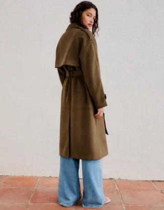 Trench-coat en simili-suède – Vestes et manteaux