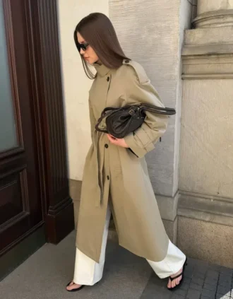 Trench-coat long avec ceinture – Vestes et manteaux Trench-coat long avec ceinture – Vestes et manteaux