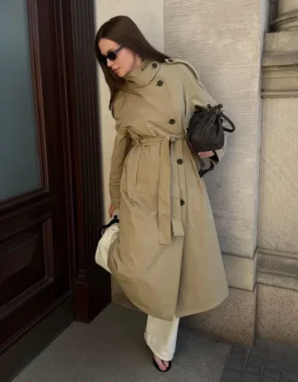Trench-coat long avec ceinture – Vestes et manteaux Trench-coat long avec ceinture – Vestes et manteaux