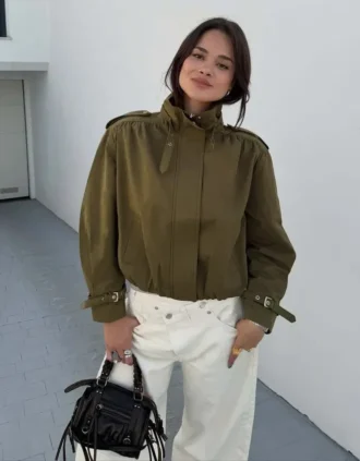 Veste à boucles froncées