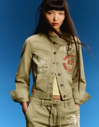 Veste brodée Ed Hardy X Bershka