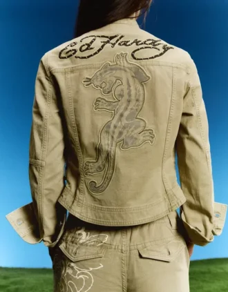 Veste brodée Ed Hardy X Bershka