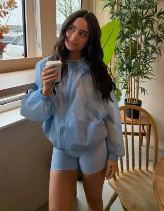Veste à capuche en nylon déperlant