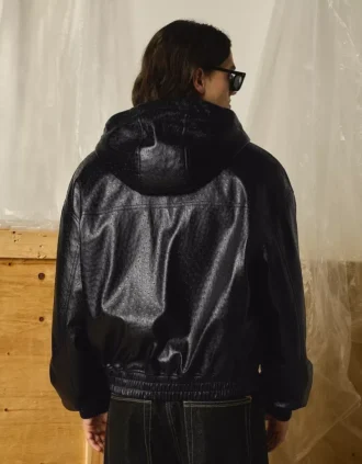 Veste en Faux Leather avec capuche – Vestes Veste en Faux Leather avec capuche – Vestes