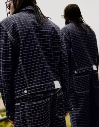 Veste en jean à carreaux Veste en jean à carreaux