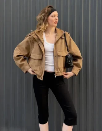 Veste en simili-suède