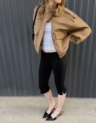 Veste en simili-suède