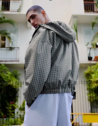 Veste technique oversize à carreaux – Vestes Veste technique oversize à carreaux – Vestes